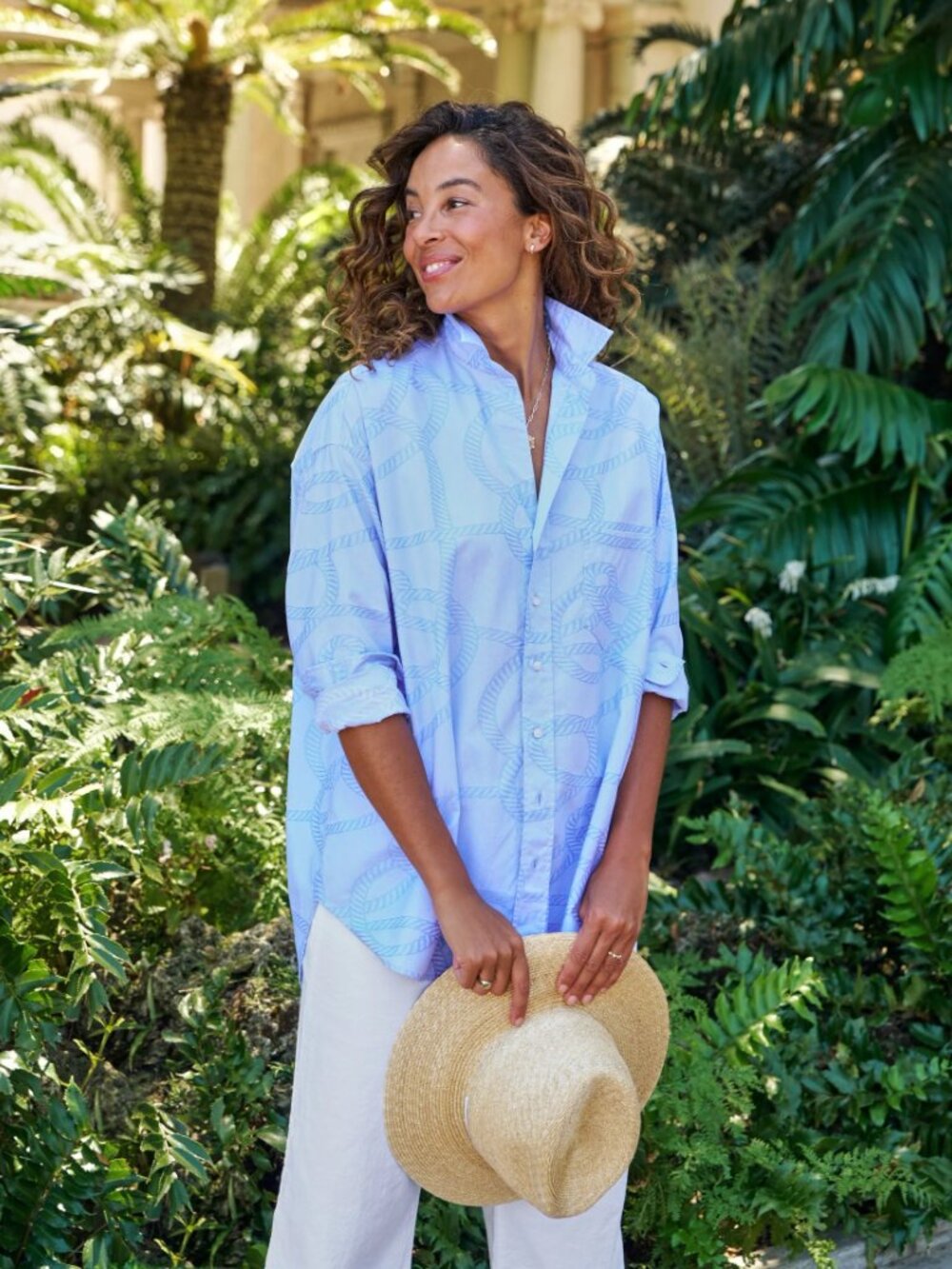 Frank & Eileen ~Oversized Shirley Button Up Nautical Shirt in size Small